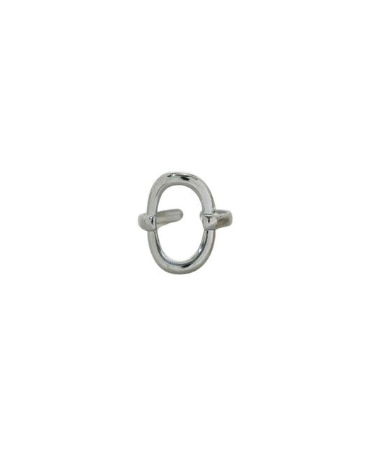 Anillo Oval Plateado