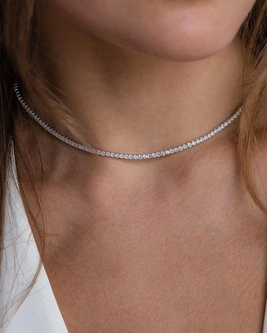 Collar Serena Tennis Plateado