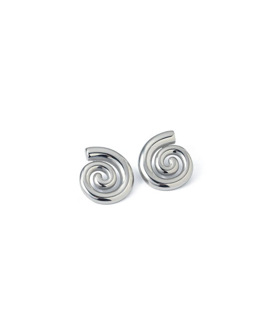 Aretes Espiral Plateados