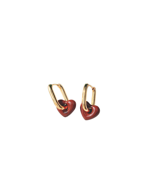 Aretes Dorado Corazon Valentin