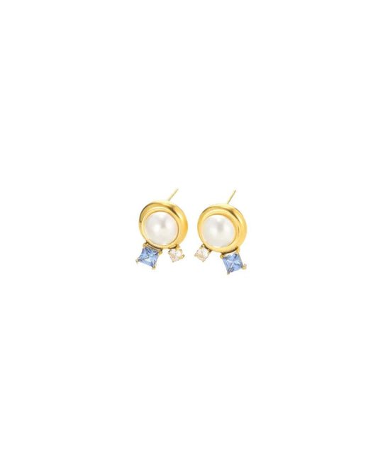 Aretes Zafiro Perla