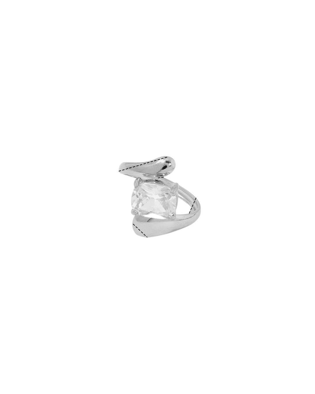 Anillo Glam Plateado