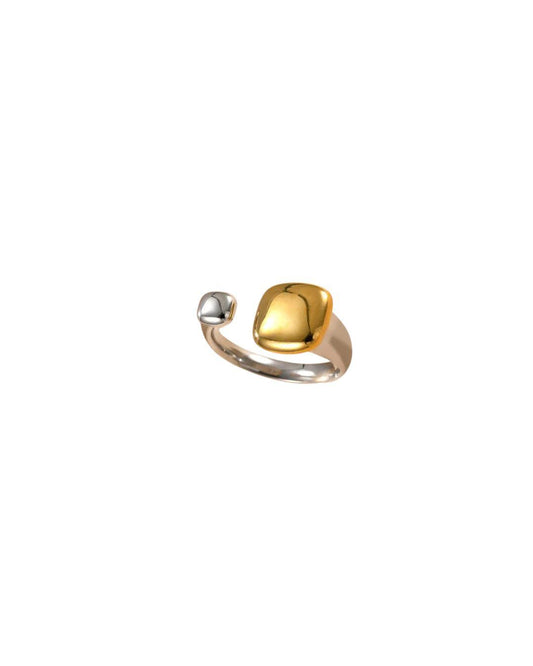 Anillo Square Bicolor