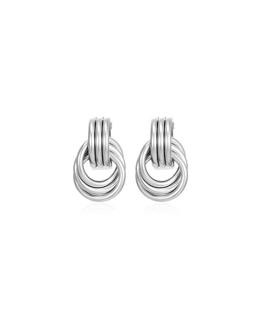 Aretes Halo Plateados