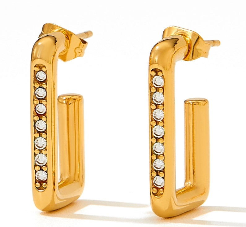 Aretes Rectangular Brillos