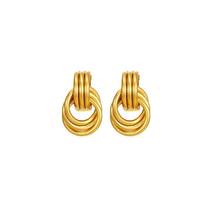 Aretes Halo Dorados