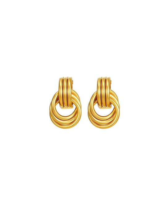 Aretes Halo Dorados