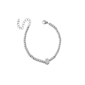 Pulsera Bolitas San Benito Plateada