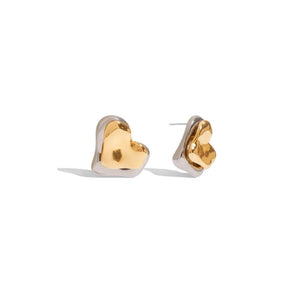 Aretes Bicolor Ginebra 2 en 1