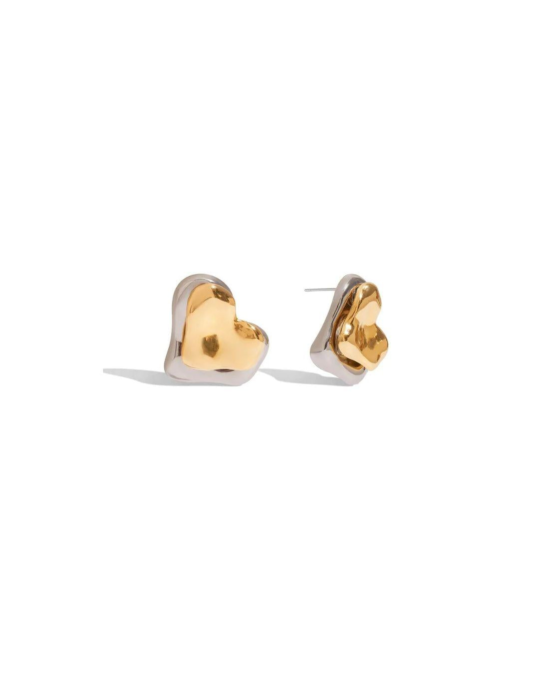 Aretes Bicolor Ginebra 2 en 1