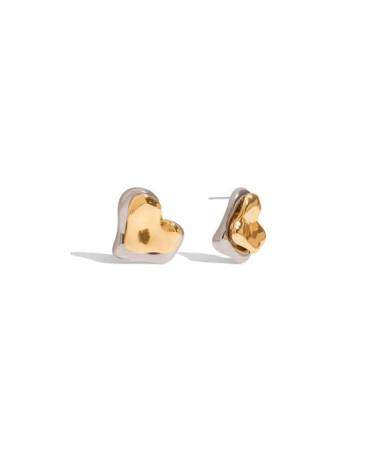 Aretes Bicolor Ginebra 2 en 1