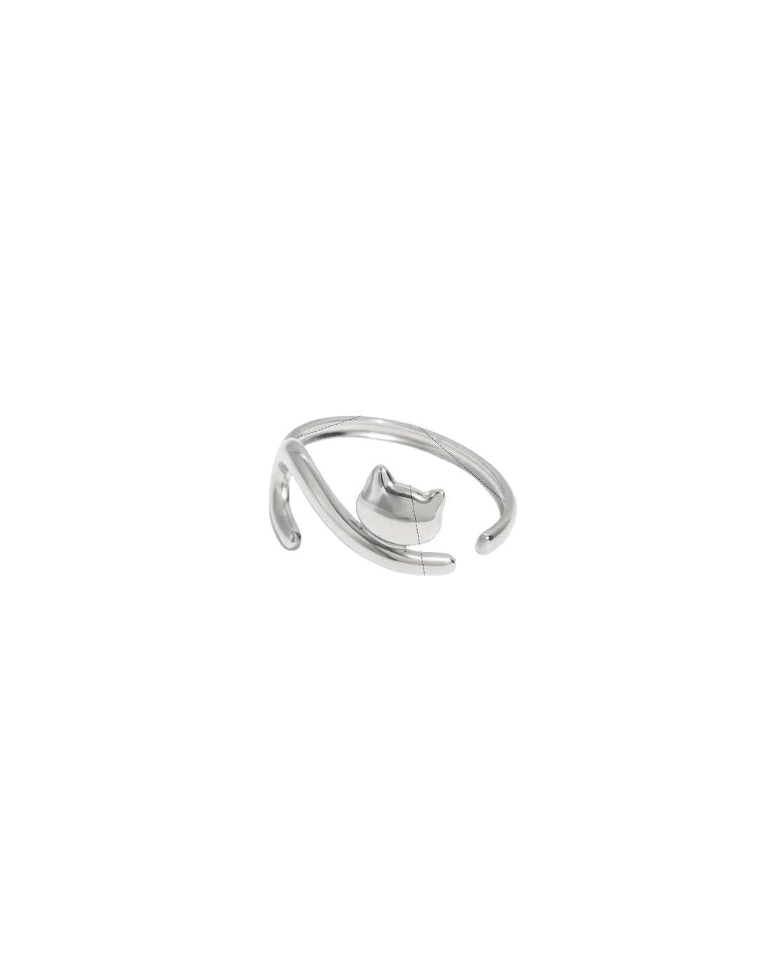 Anillo Cat Plateado
