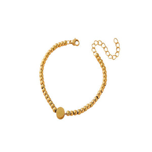 Pulsera Bolitas San Benito Dorada