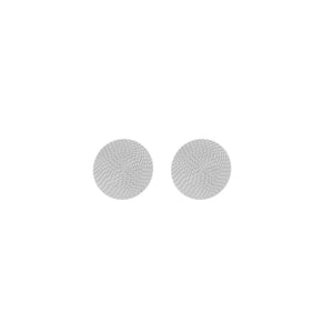Aretes Plata Placa Redonda