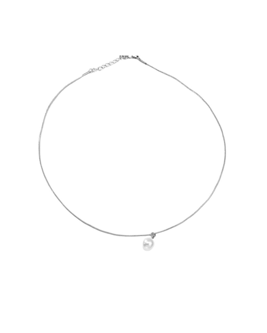 Collar Perla Viator Plata