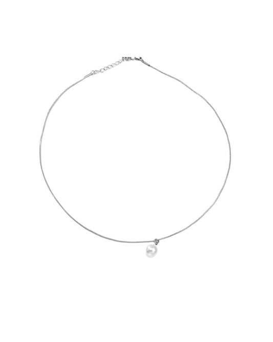 Collar Perla Viator Plata