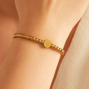 Pulsera Bolitas San Benito Dorada