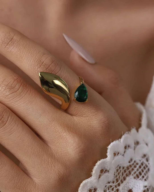 Anillo Ola Esmeralda
