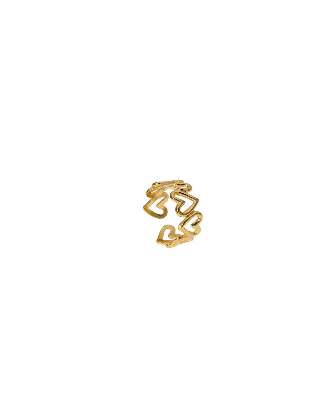 Anillo corazon hueco Dorado