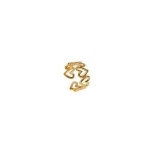 Anillo corazon hueco Dorado