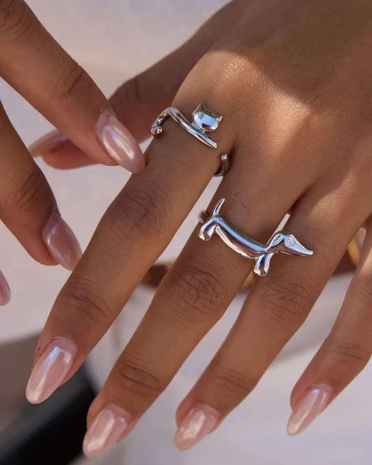 Anillo Cat Plateado