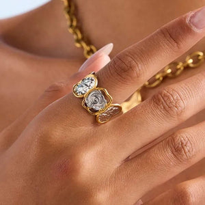 Anillo Rosas Bicolor