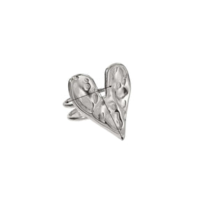 Anillo Ajustable Amalfi Corazon Plateado