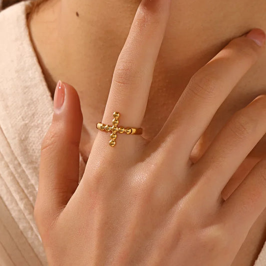 Anillo Cruz Bolitas