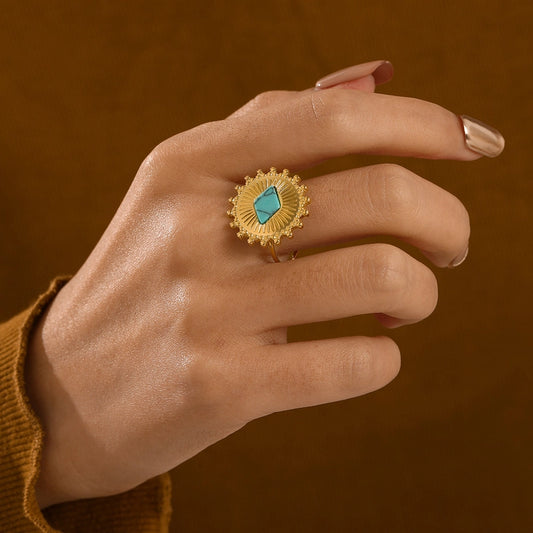 Anillo Resplandor Turquesa