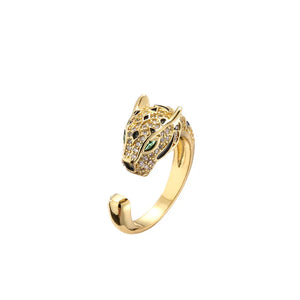 Anillo Bagheera Chapa de Oro 18k