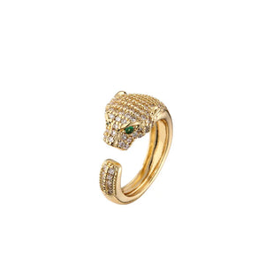 Anillo Bagheera Chapa de Oro 18k
