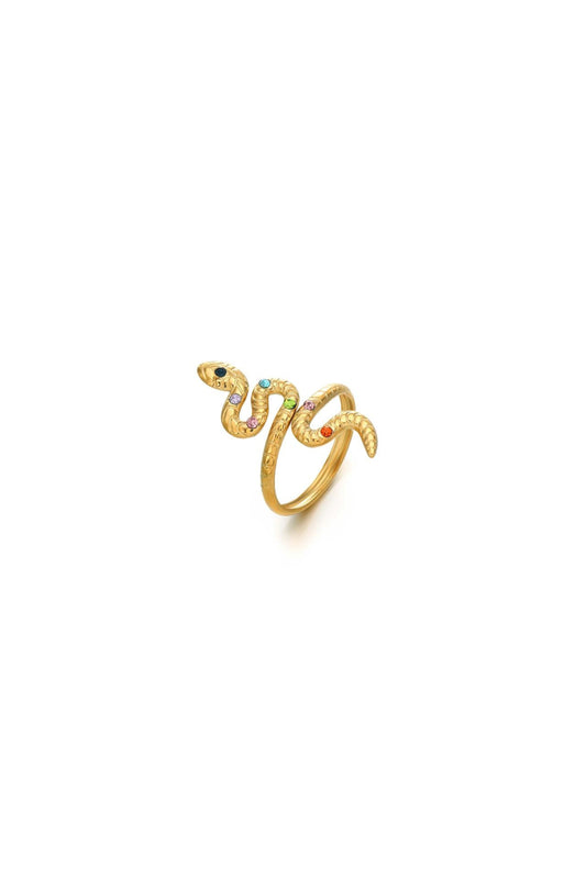Anillo Snake Bright Dorado