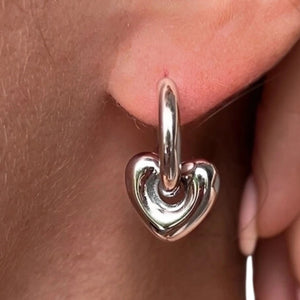 Aretes Candy Heart Plateado