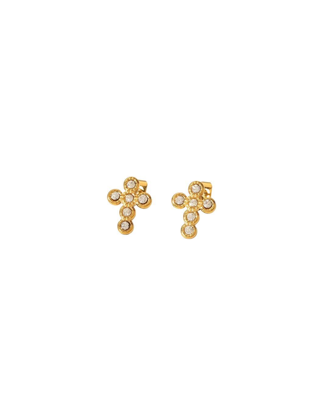 Aretes Cruz Brillo
