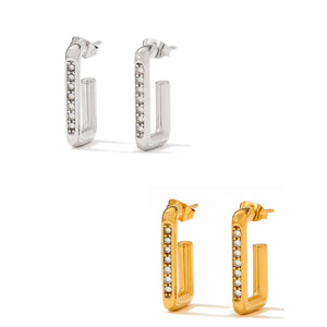 Aretes Rectangular Brillos