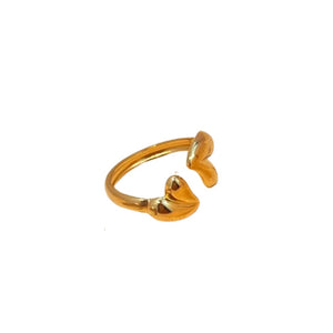 Anillo Corazon Dorado Cupido