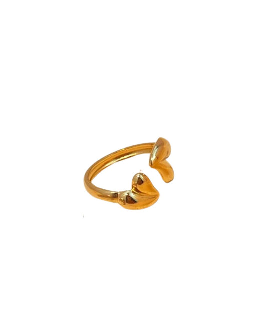 Anillo Corazon Dorado Cupido