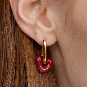 Aretes Dorado Corazon Valentin