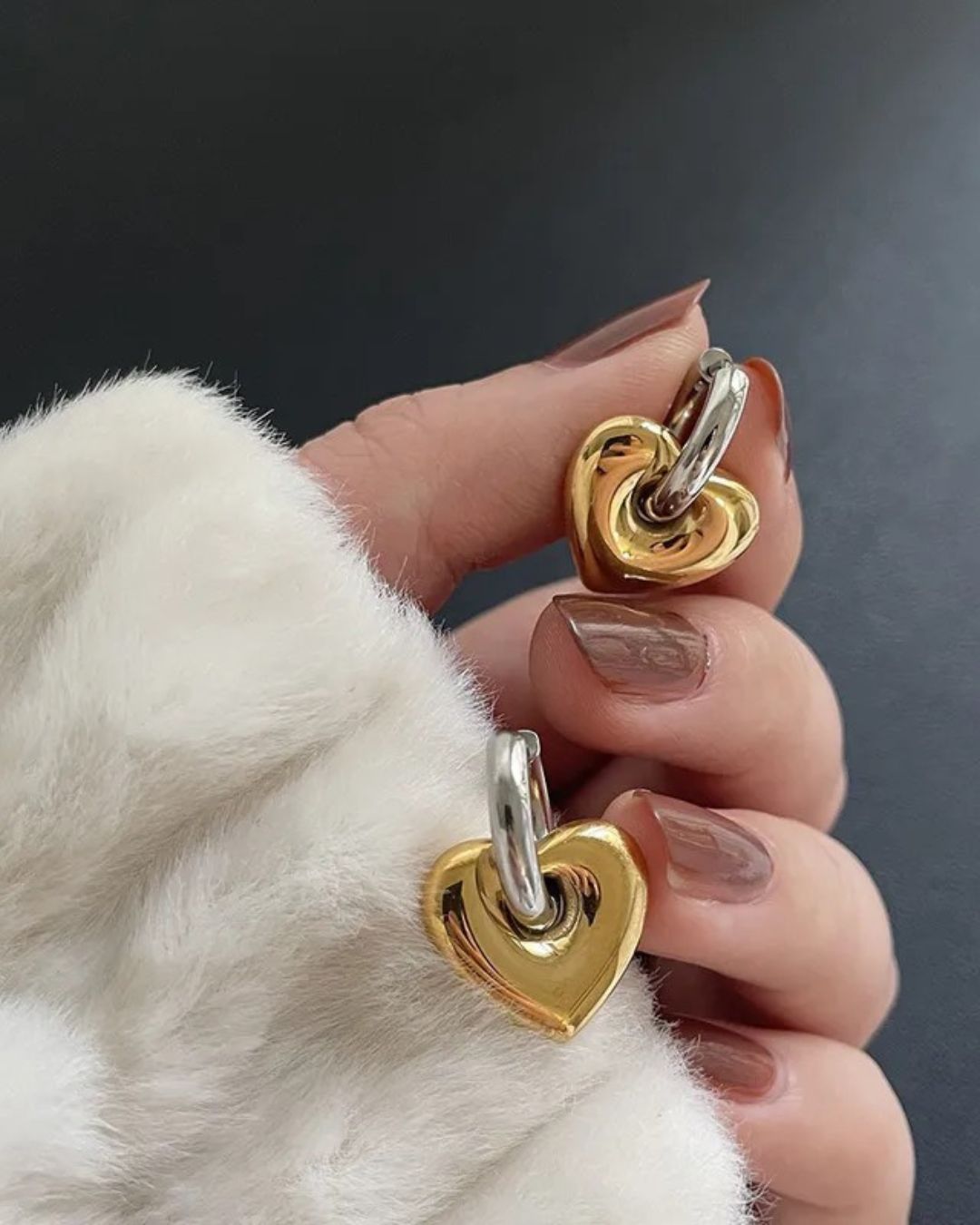 Aretes Bicolor Candy Heart